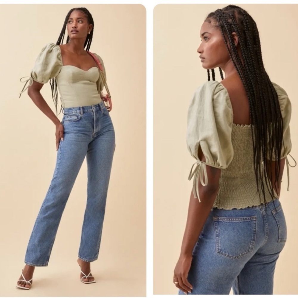 Reformation Maryland Linen Top NWT - Picture 11 of 12